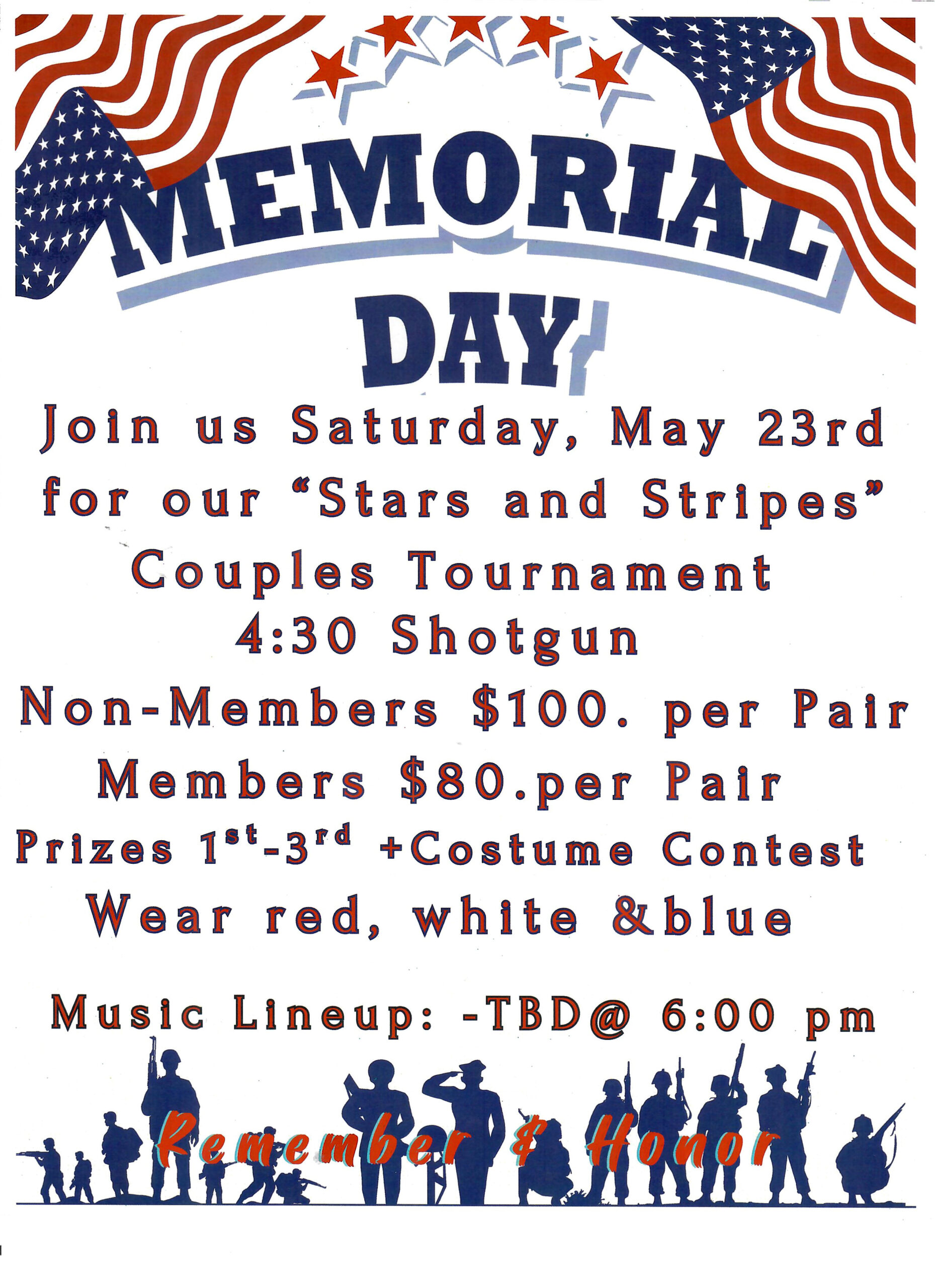 Wells Golf Memorial Day 2026 Tournament