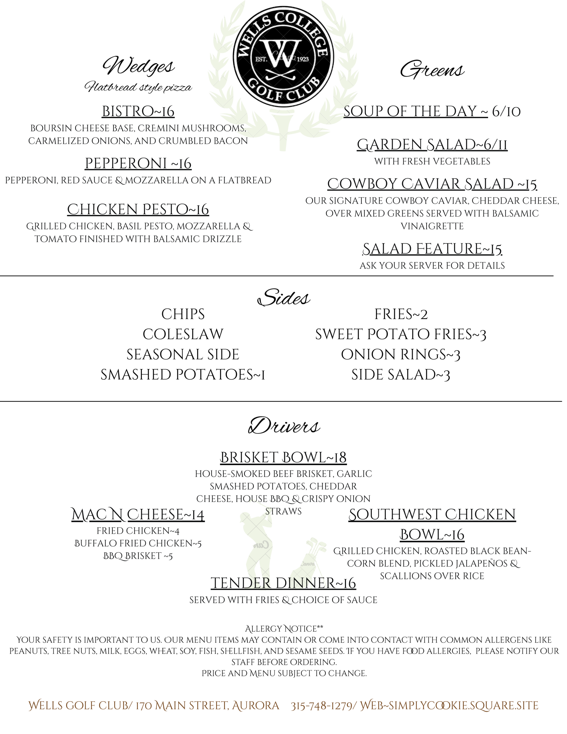 Simply Cookies April Menu Page 2